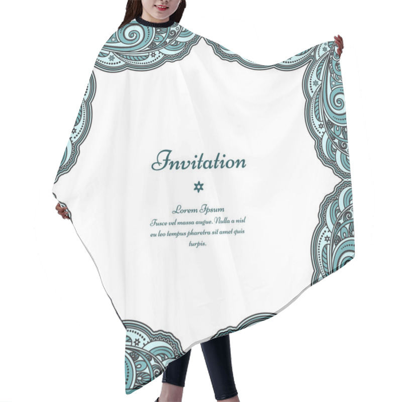 Personality  Ornamental Square Frame Hair Cutting Cape