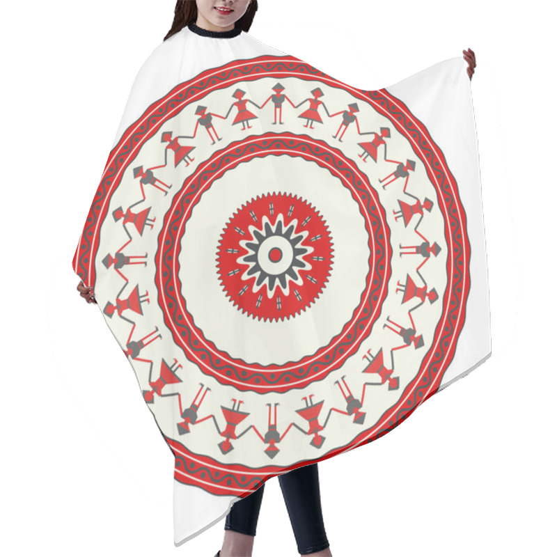 Personality  Romanian Round Design Element, Vector Illustration Hair Cutting Cape