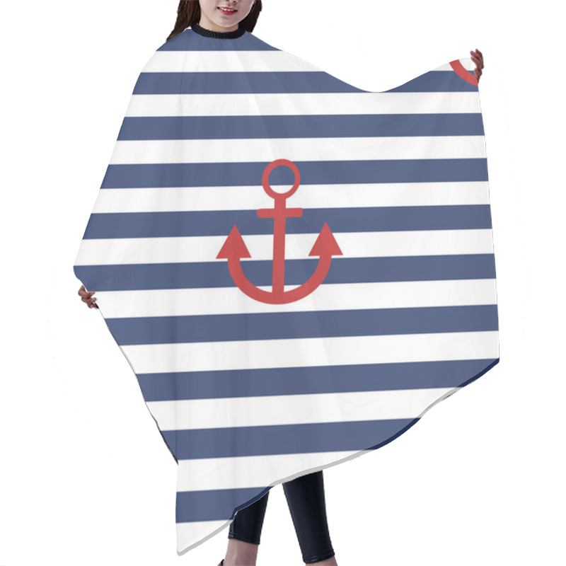 Personality  Vector Modern Anchor Background. Hair Cutting Cape