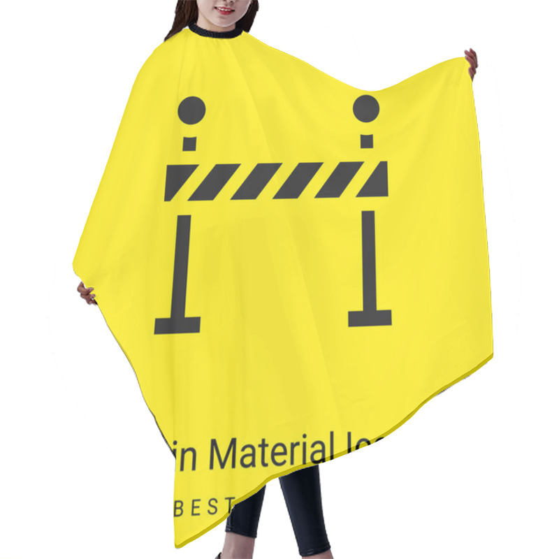 Personality  Barrier Minimal Bright Yellow Material Icon Hair Cutting Cape