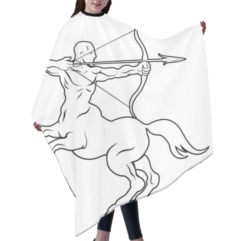 Personality  Stylised Centaur Archer Illustration Hair Cutting Cape