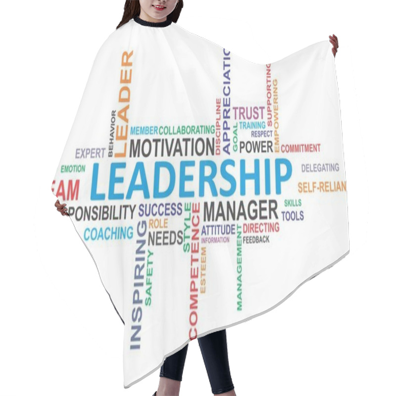 Personality  Word Cloud - Leadership Hair Cutting Cape