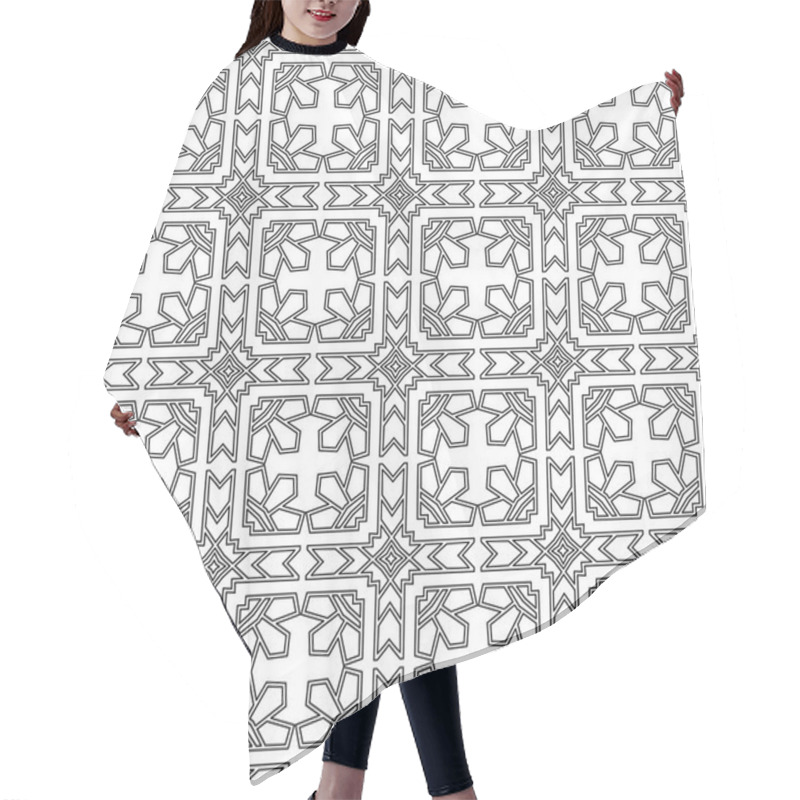 Personality  Seamless Abstract Ornamental Pattern. Template For Design Hair Cutting Cape