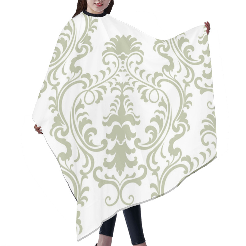 Personality  Vector Classic Floral Damask Baroque Ornament Pattern Element Hair Cutting Cape