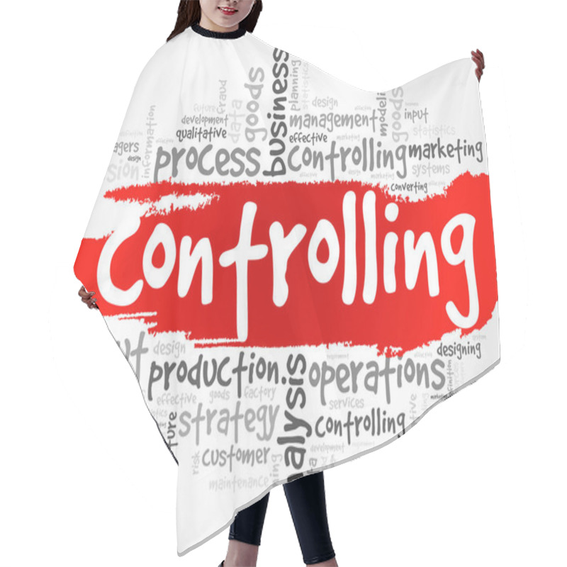 Personality  Controlling Word Cloud Collage, Business Concept Background Hair Cutting Cape