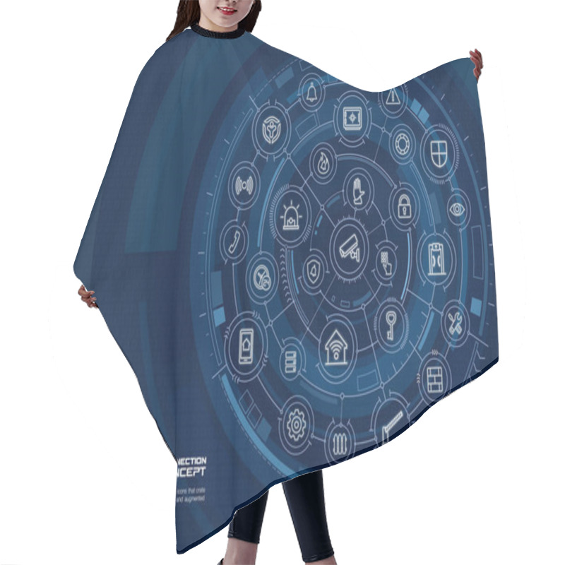 Personality  Abstract Security, Access Control Background.  Hair Cutting Cape