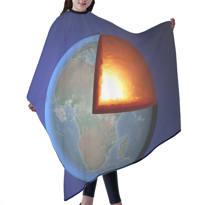 Personality  Earth's Core, Earth, World, Split, Geophysics Hair Cutting Cape