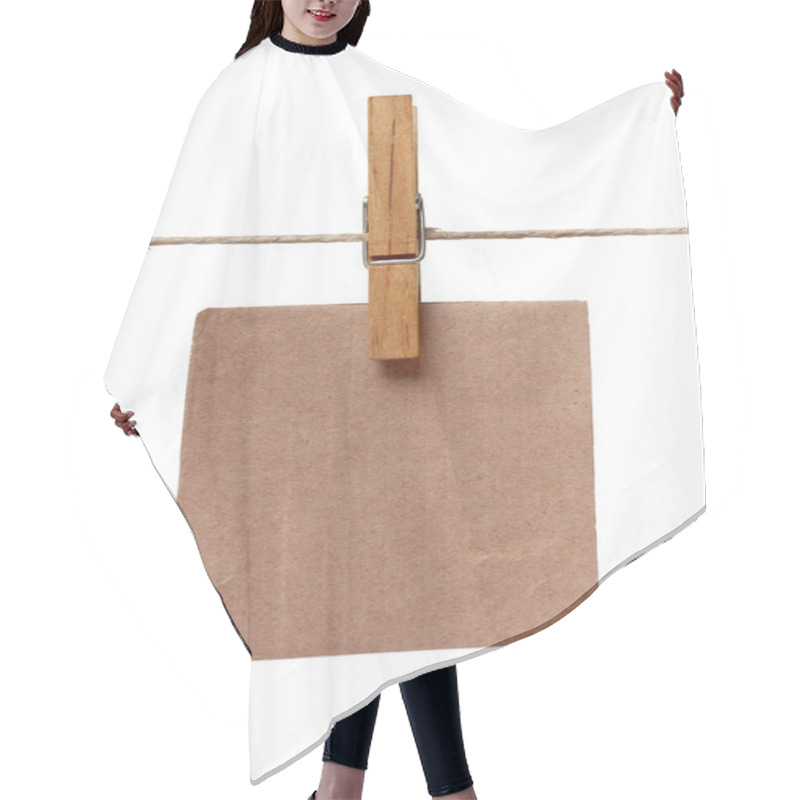 Personality  Clothes Peg And Note Paper On Clothes Line Rope Hair Cutting Cape