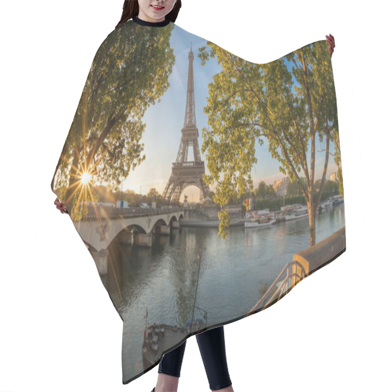 Personality  Eiffel Tower During Sunrise In Paris, France Hair Cutting Cape