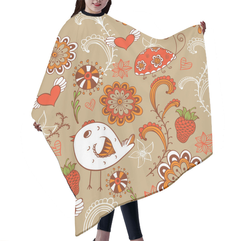 Personality  Seamless Pattern Hair Cutting Cape