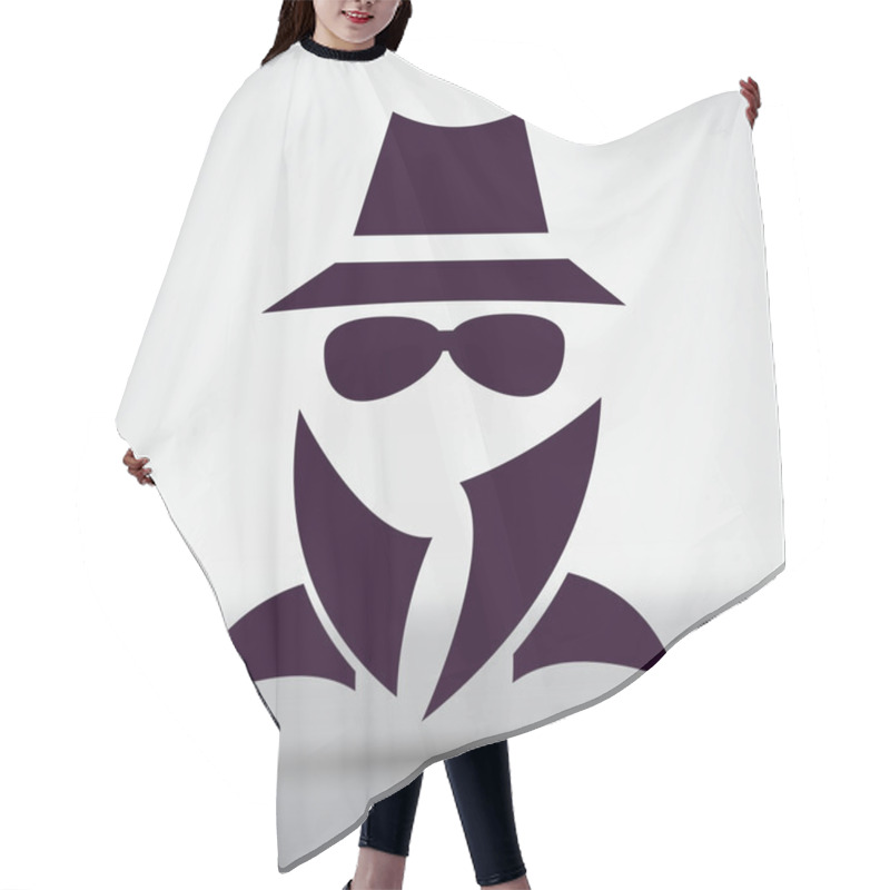 Personality  Secret Service Agent Icon Hair Cutting Cape