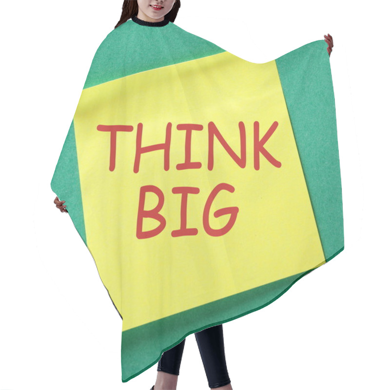 Personality  Think Big Reminder Hair Cutting Cape