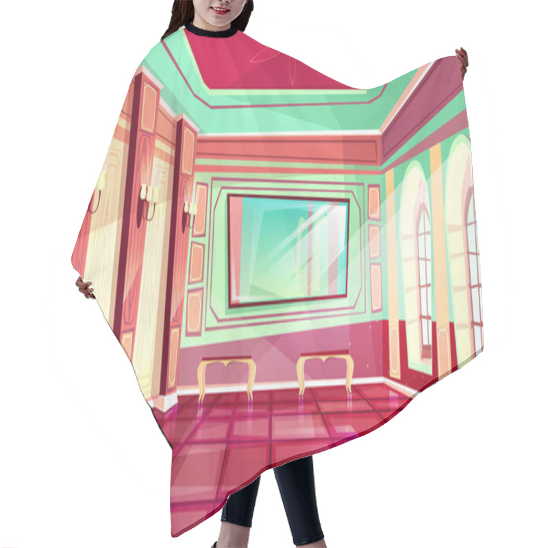 Personality  Ballroom Of Royal Palace Hall Vector Illustration Hair Cutting Cape