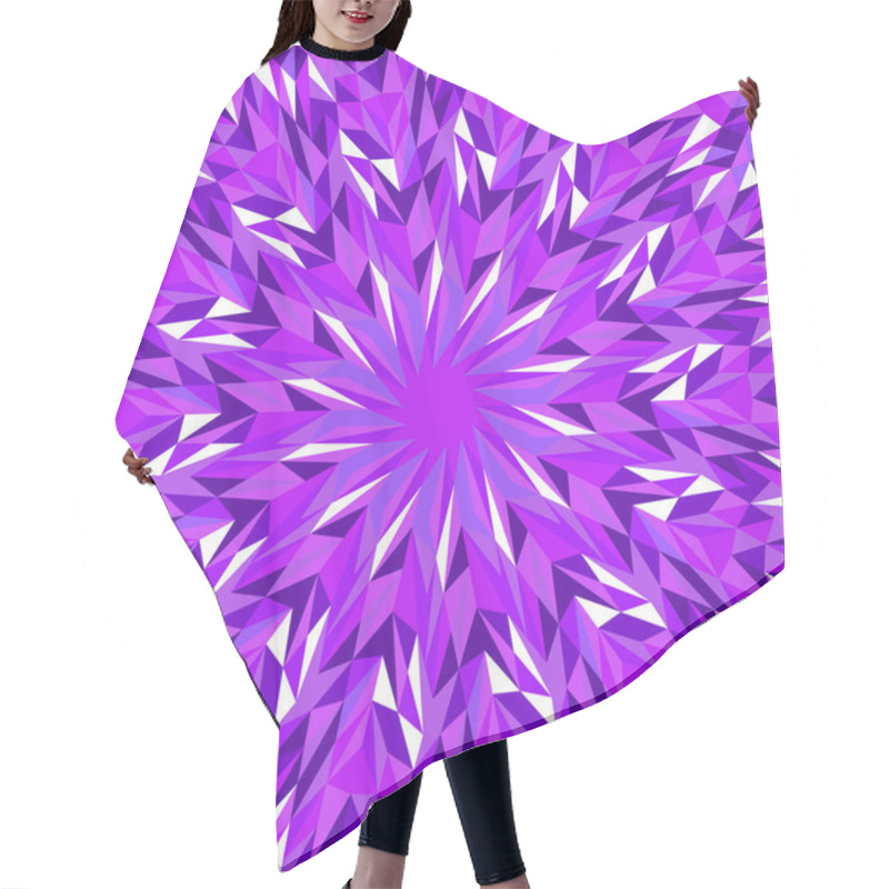 Personality  Geometrical Dynamic Radial Tiled Mosaic Pattern Background Hair Cutting Cape