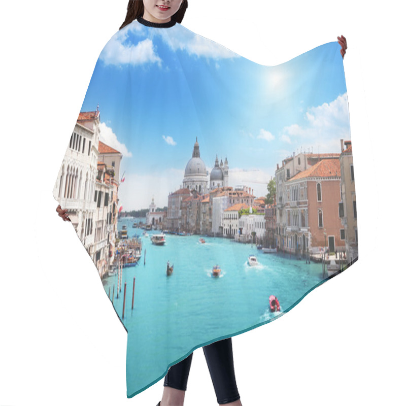 Personality  Grand Canal And Basilica Santa Maria Della Salute, Venice, Italy Hair Cutting Cape