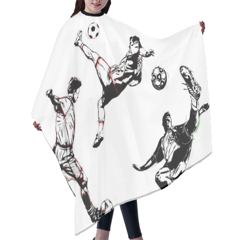 Personality  Soccer Trio Hair Cutting Cape