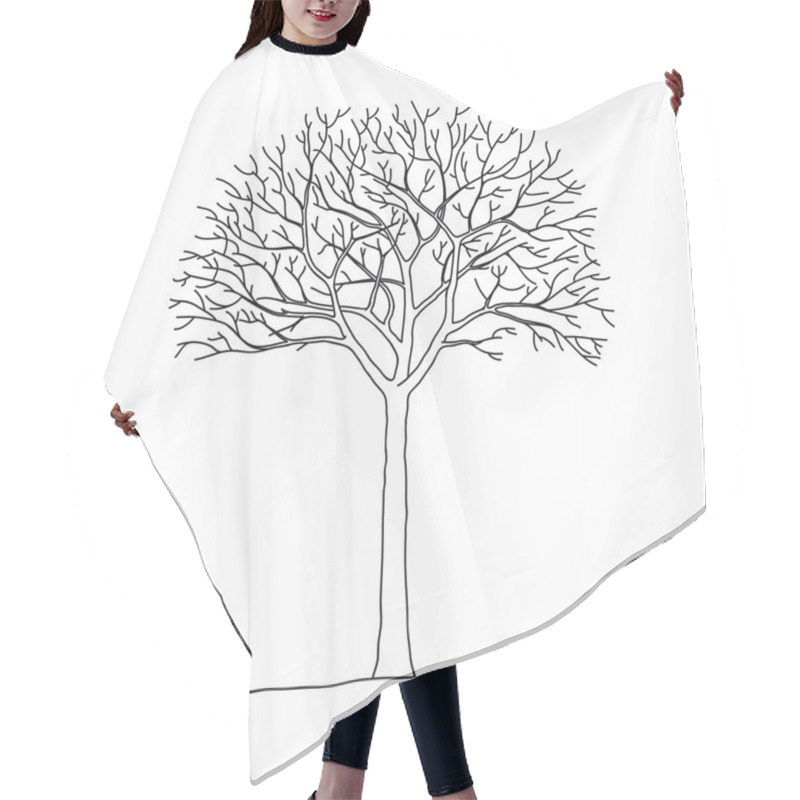 Personality  Bare Tree Hair Cutting Cape