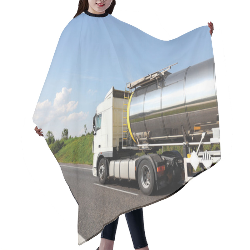 Personality  A Big Fuel Tanker Truck Hair Cutting Cape