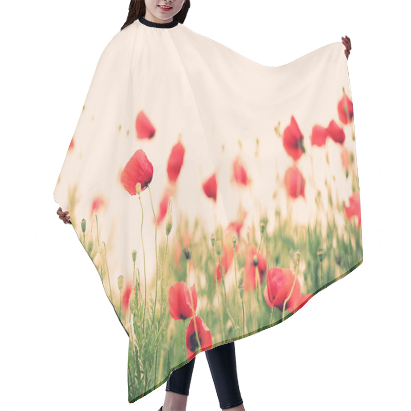 Personality  Poppy Flowers, Outdoors Hair Cutting Cape