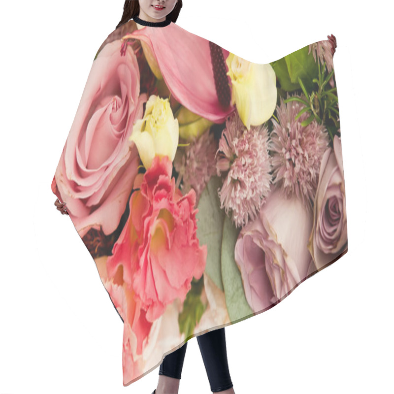 Personality  Old Fashioned Flower Arrangement Hair Cutting Cape