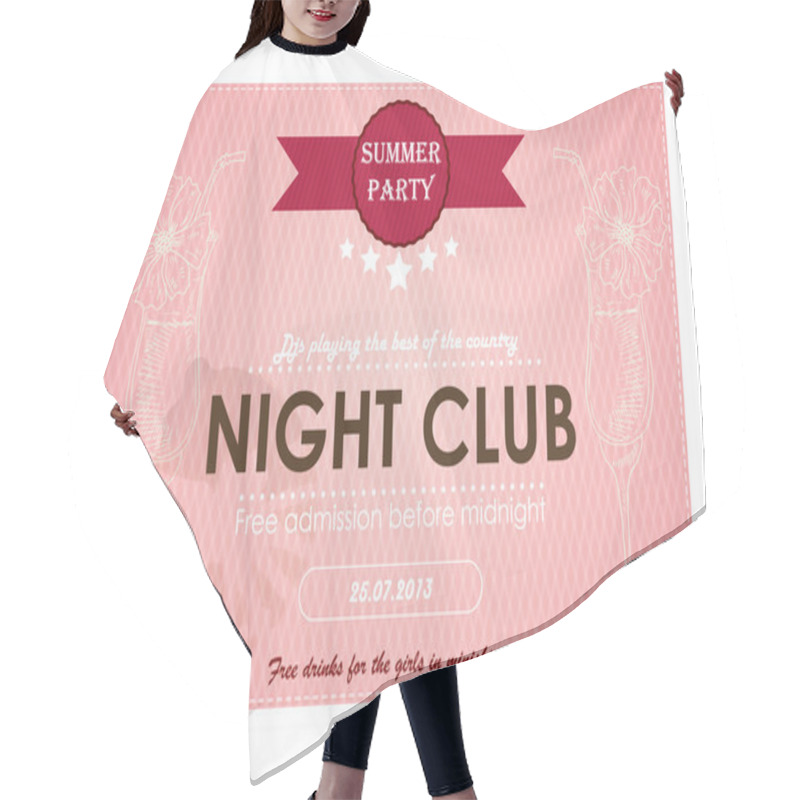 Personality  Poster For An Event In A Nightclub. Vector Illustration Hair Cutting Cape