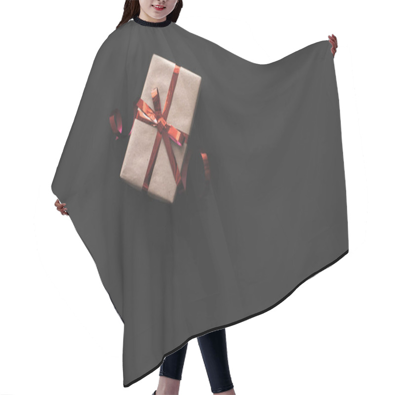 Personality  Christmas Present With Ribbon Hair Cutting Cape