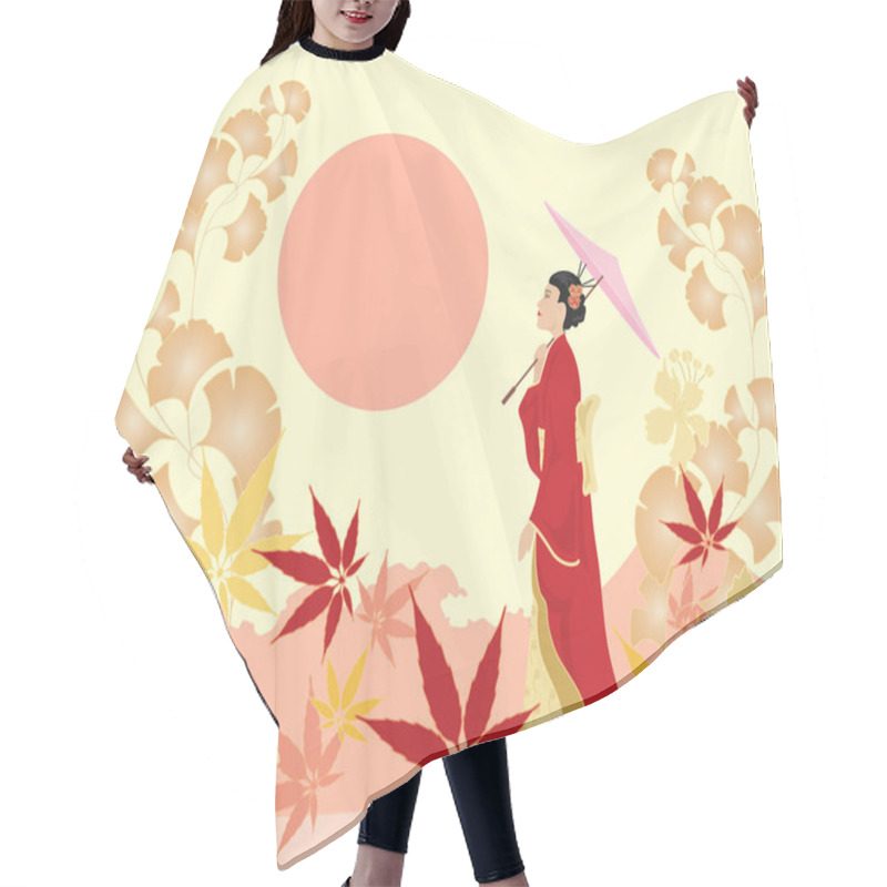 Personality  Japanese Garden Hair Cutting Cape