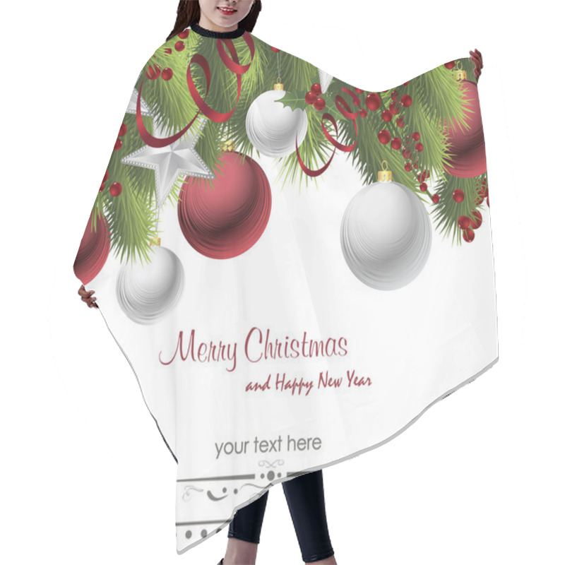 Personality  Merry Christmas Frame Card Hair Cutting Cape