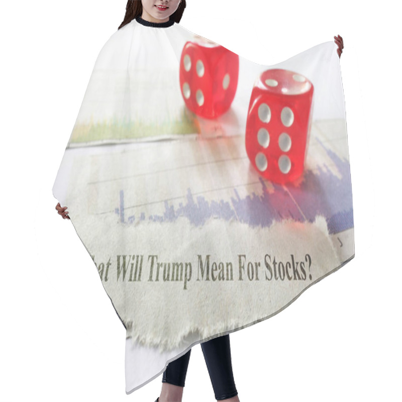 Personality  Trump Stock Market News Hair Cutting Cape