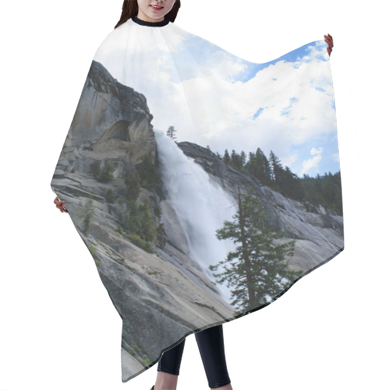 Personality  Nevada Falls Waterfall From On Top Of The Mountain Hair Cutting Cape