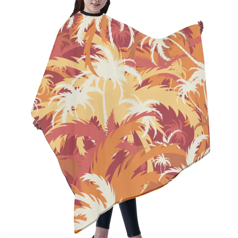 Personality  Palm Trees,seamless Background Hair Cutting Cape