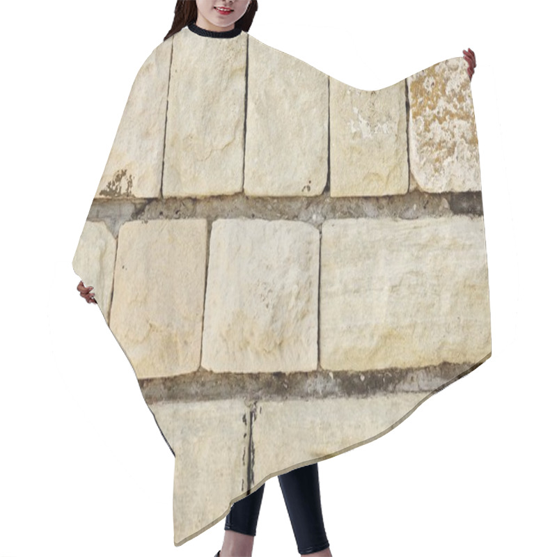 Personality  White Ancient Limestone Wall Background Texture Hair Cutting Cape