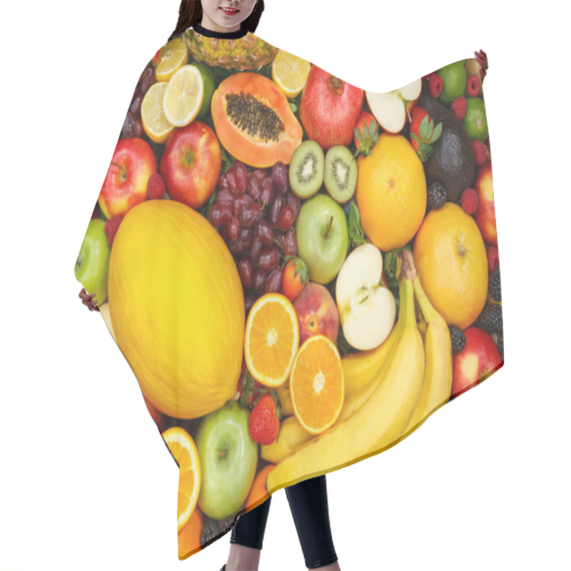 Personality  Fruits Collection Food Background Apple Apples Oranges Lemons Fr Hair Cutting Cape