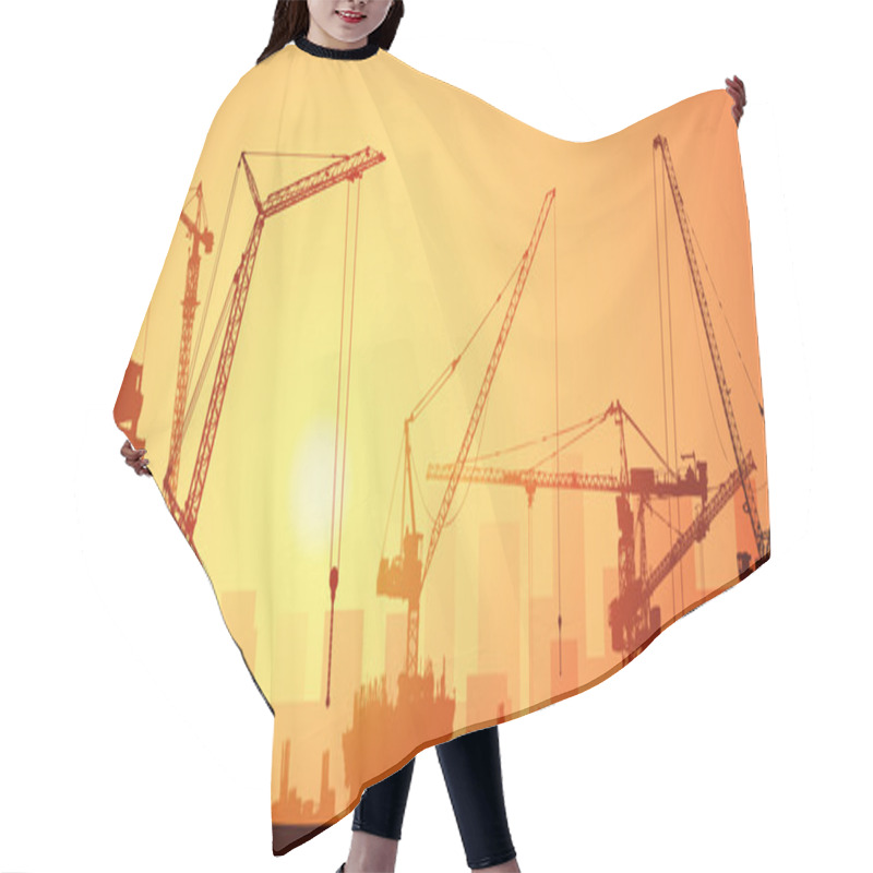 Personality  Tower Cranes Hair Cutting Cape