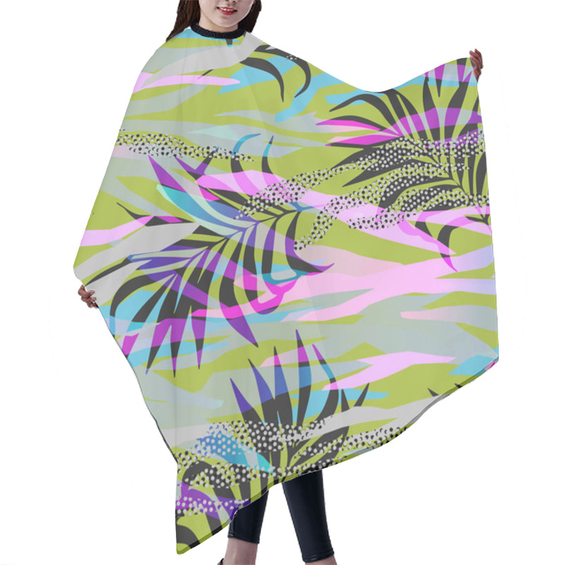 Personality  Vector Memphis Style Pattern Hair Cutting Cape