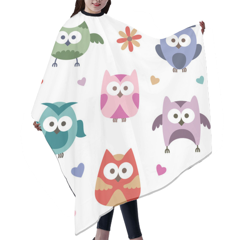 Personality  Set Of Owls Hair Cutting Cape