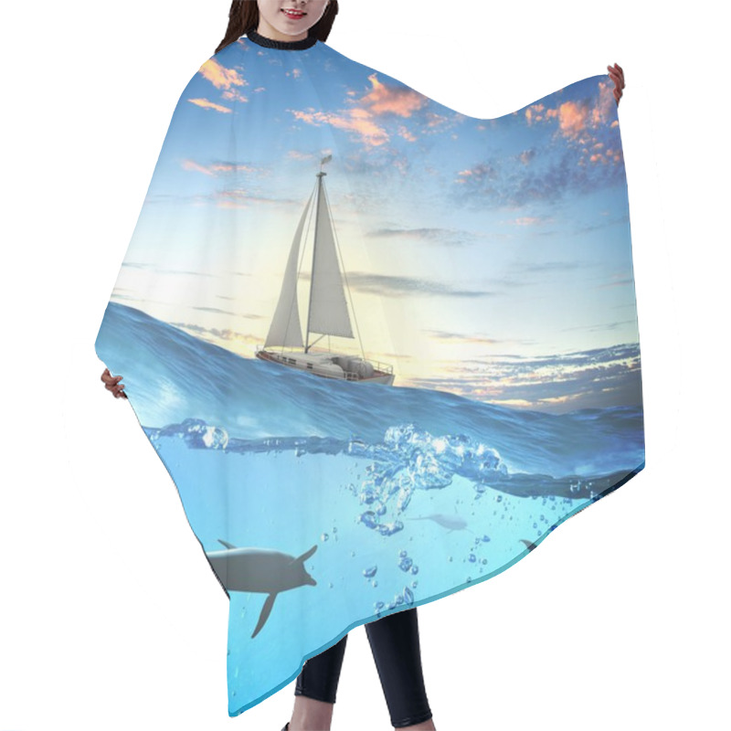 Personality  Yachting Sport Hair Cutting Cape