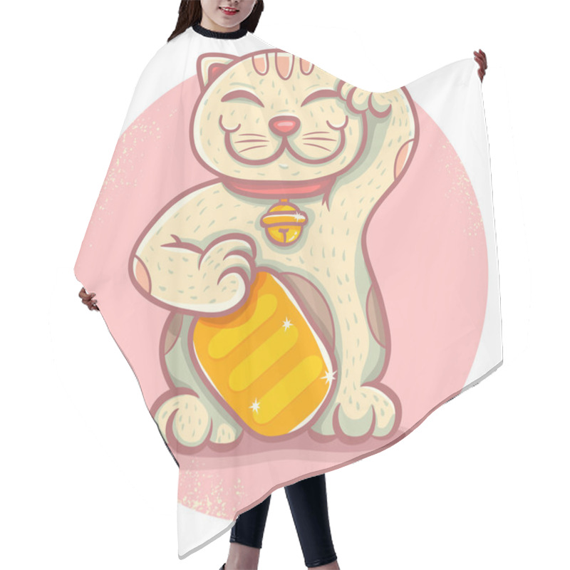 Personality  Lucky Cat Hair Cutting Cape