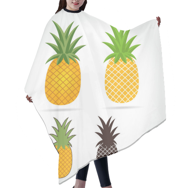 Personality  Pineapple Fruit. Vector Illustration Hair Cutting Cape