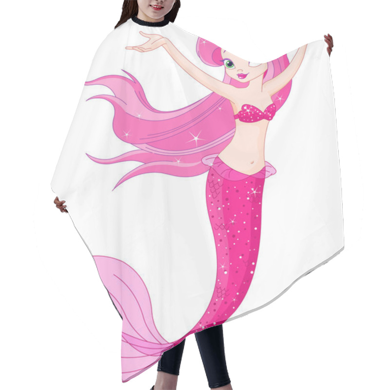 Personality  Mermaid Girl Under The Sea Hair Cutting Cape