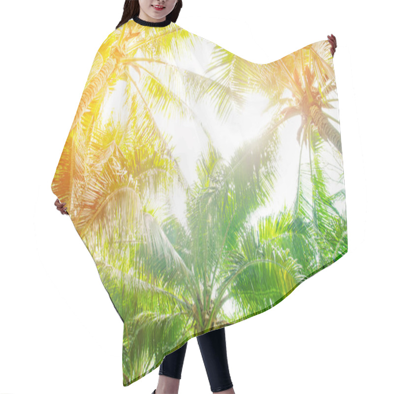 Personality  Coconut Leaves Hair Cutting Cape