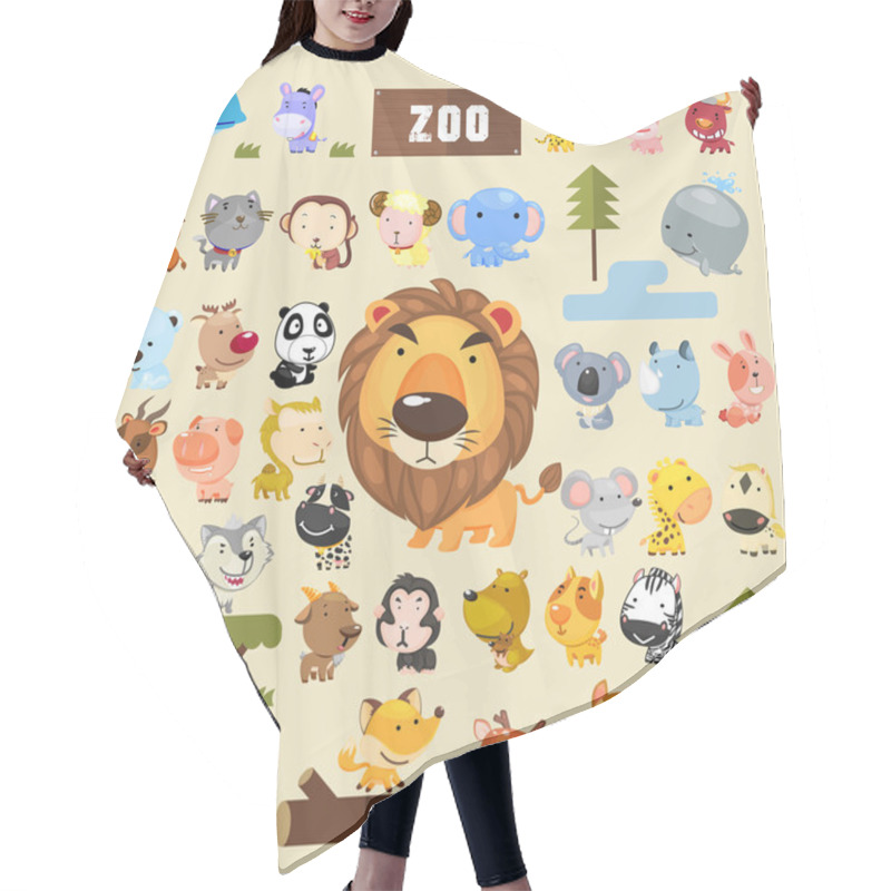 Personality  Adorable Animals Collection Set Hair Cutting Cape