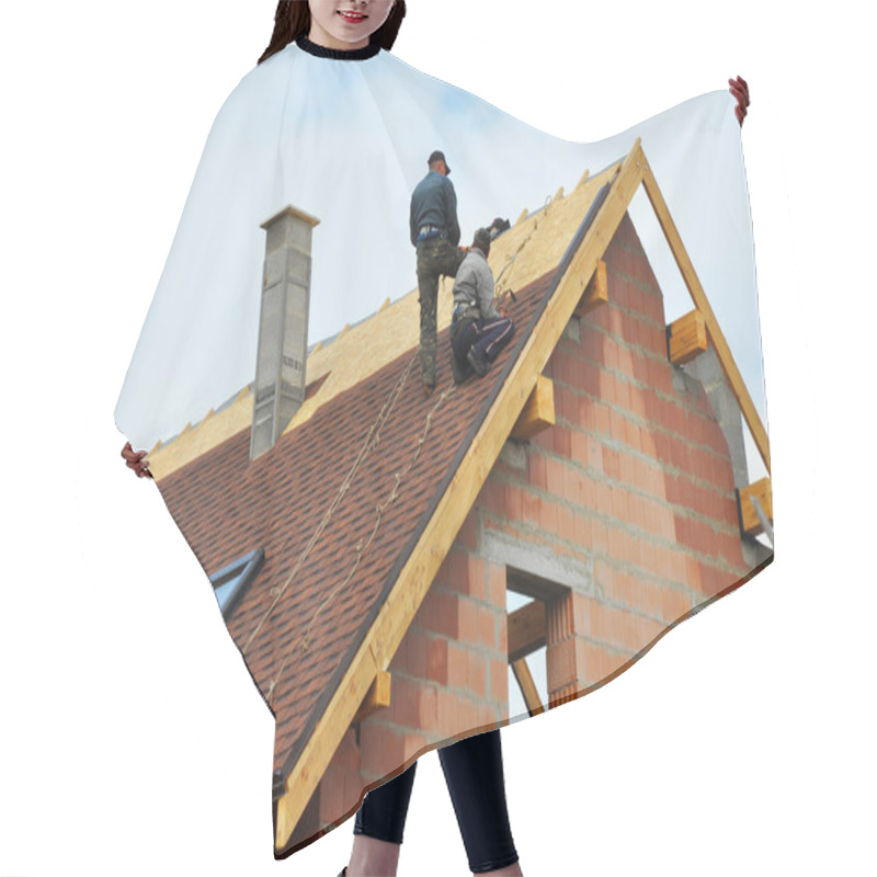 Personality  Roofing Construction And Building New Brick House With Modular C Hair Cutting Cape