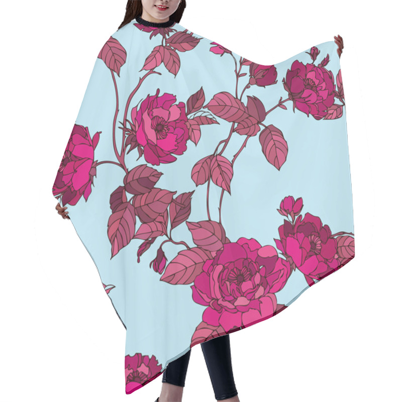 Personality  Spring Garden Flowers Pattern Hair Cutting Cape