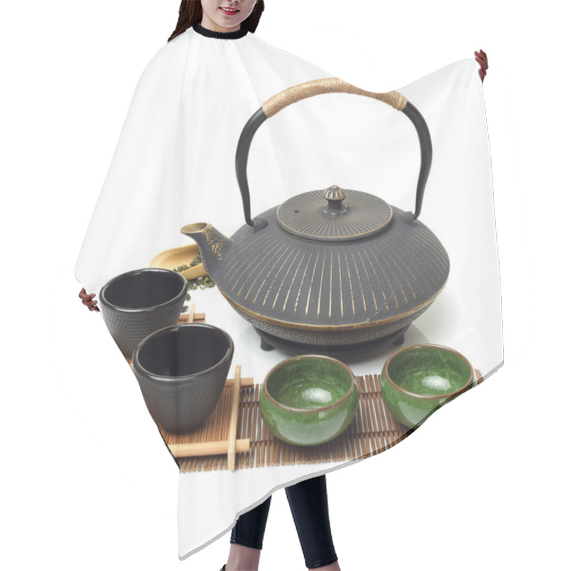 Personality  Tea Set Hair Cutting Cape