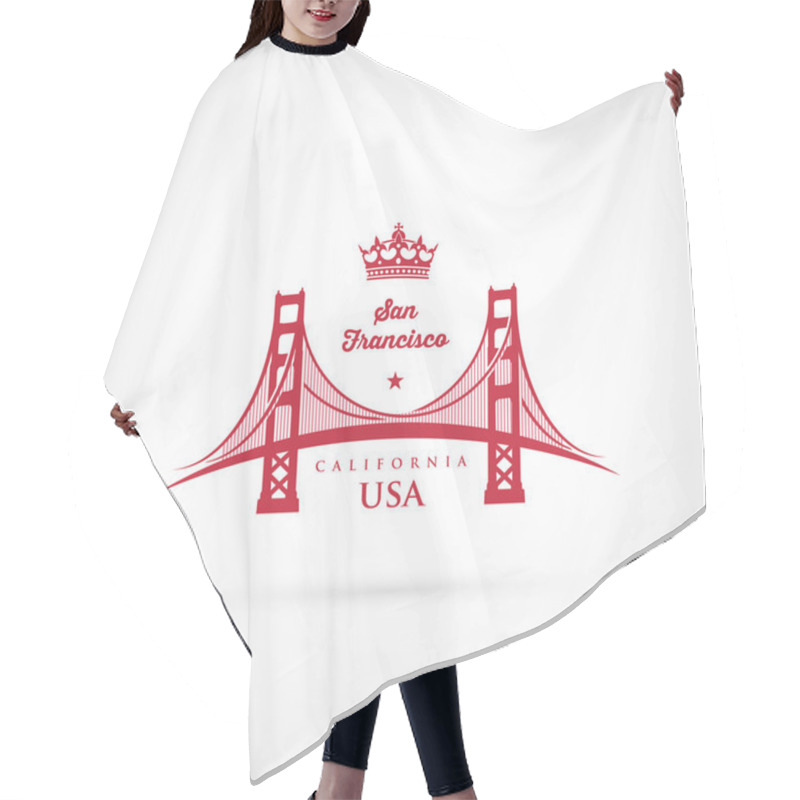 Personality  Golden Gate Bridge Symbol Hair Cutting Cape