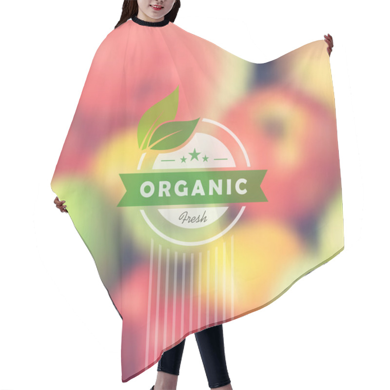 Personality  Organic Food Retro Label Blurred Background Hair Cutting Cape