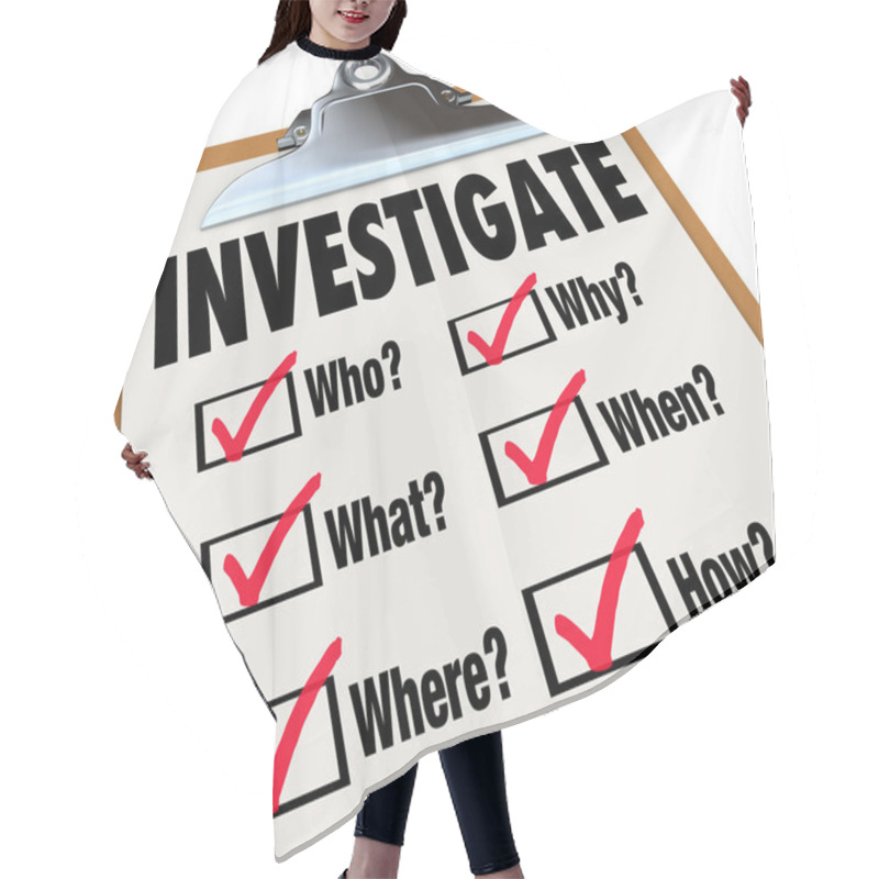 Personality  Investigate Basic Facts Questions Check List Investigation Hair Cutting Cape