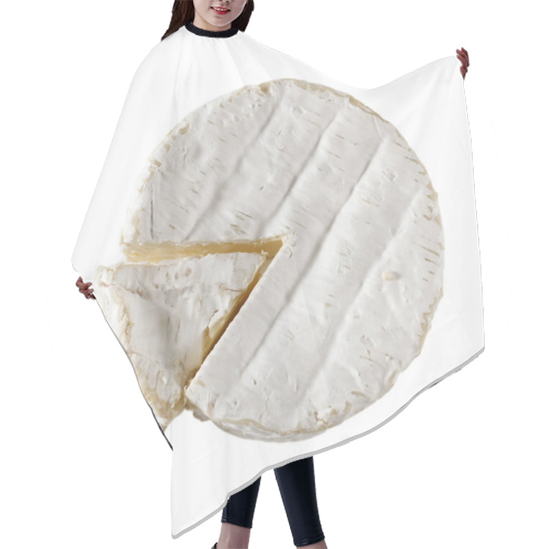 Personality  Delicios Camembert Cheese, Isolation On White Hair Cutting Cape