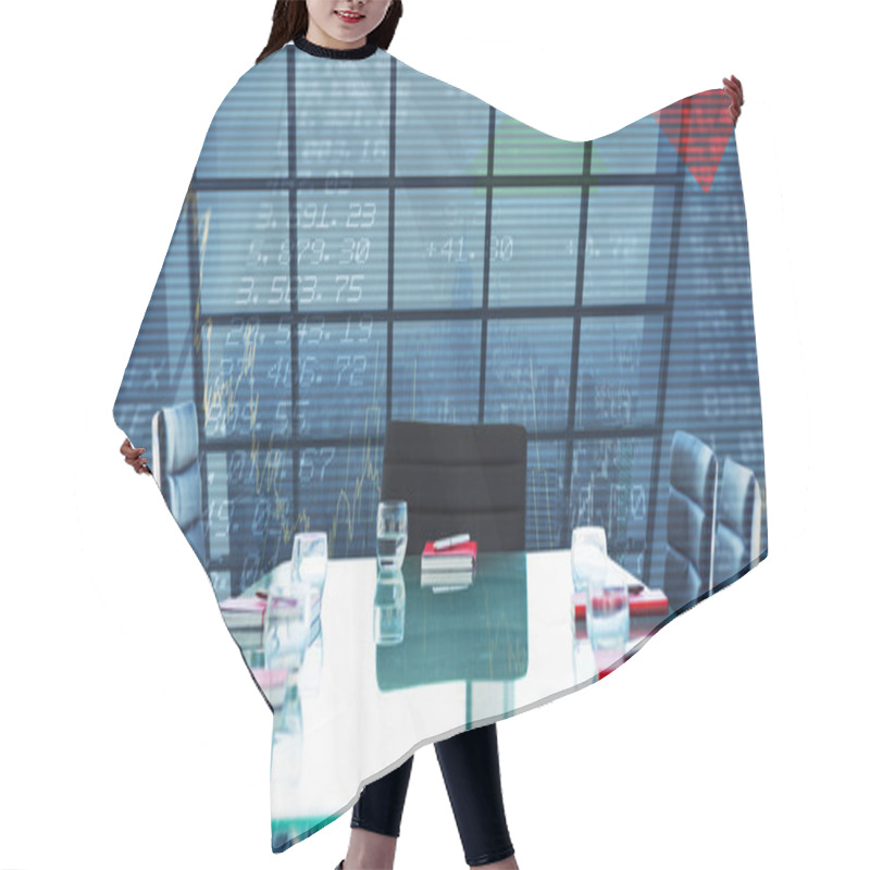 Personality  Composite Image Of Boardroom  Hair Cutting Cape